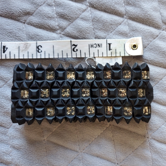 NWT Lia Sophia Bracelet Black and Crystal - Picture 5 of 6